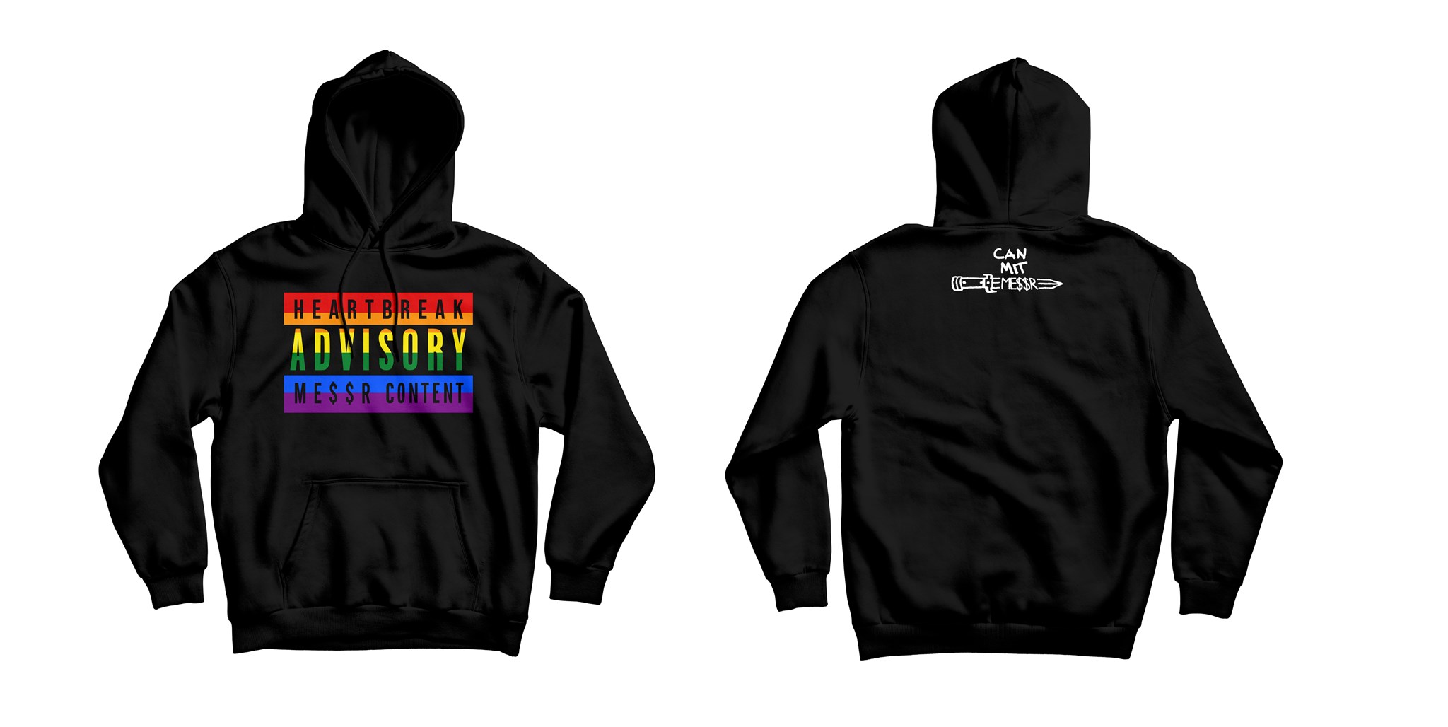 Bild von CAN MIT ME$$R 'HEARTBREAK PRIDE' - HOODIE [schwarz]